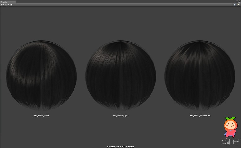 Advanced Hair Shader Pack(u5) unity3d asset Unity插件官网 unity3d shader