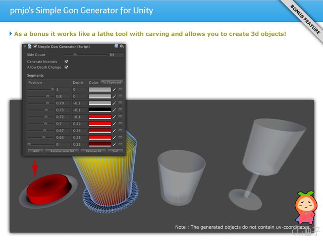 pmjo's Simple Gon Generator 1.0 unity3d asset Unity3d编辑器 U3D插件官网