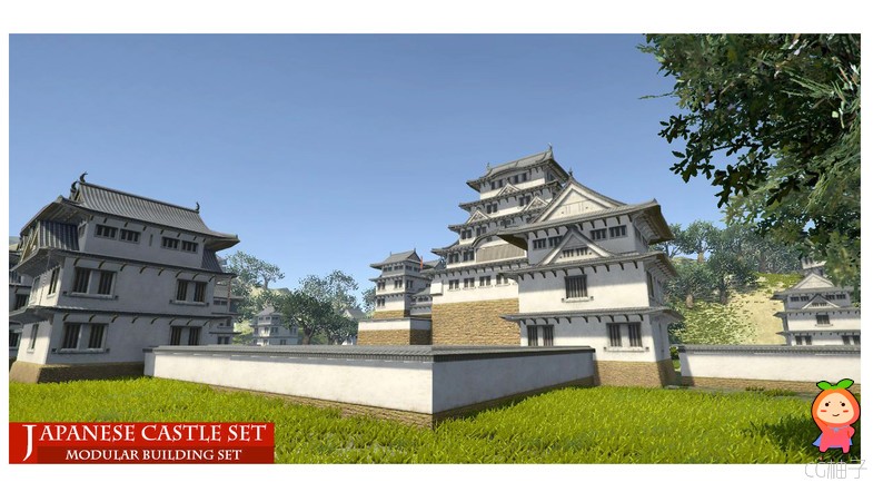 Japanese Castle - Modular Set 2.1 unity3d asset unity插件官网 ios开发