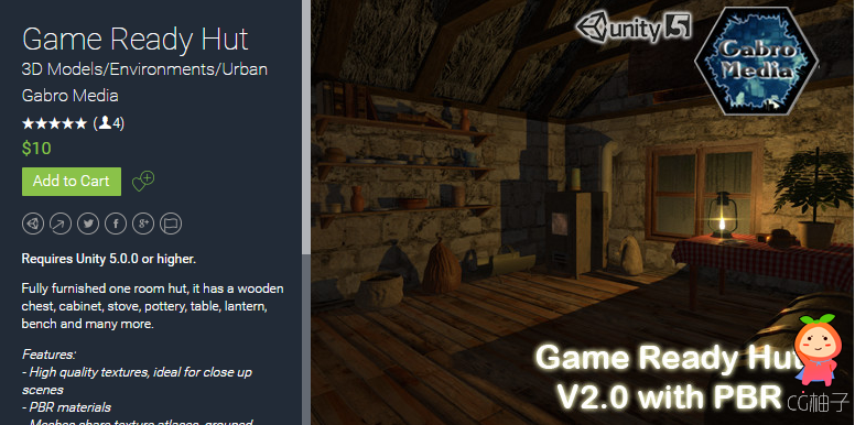  Game Ready Hut 2.0 unity3d asset