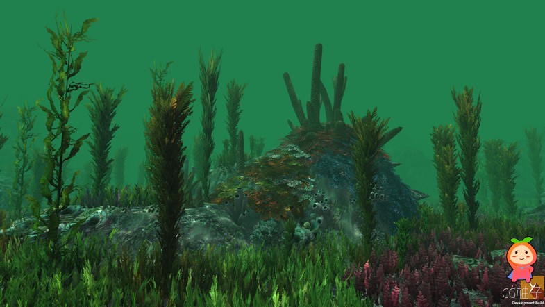 Yughues Underwater Plants v.2 unity3d asset U3D插件模型 Unity3d官网