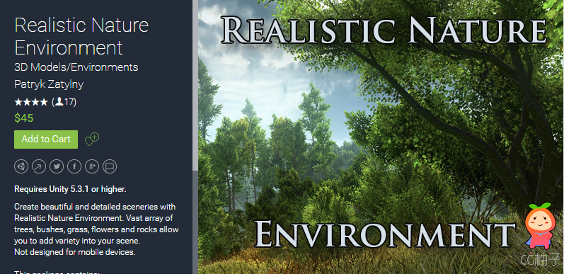Realistic Nature Environment 1.1 unity3d asset Unity论坛 Unity3d插件