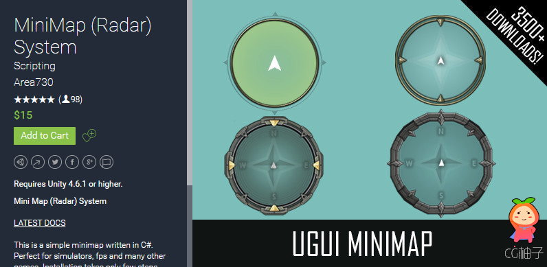 MiniMap (Radar) System unity3d asset unity3d教程 Unity3d官网