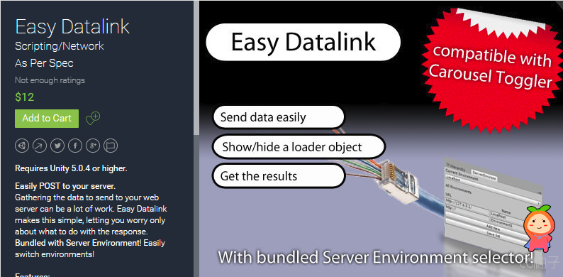 Easy Datalink 1.1 unity3d asset unitypackage插件 手机游戏开发