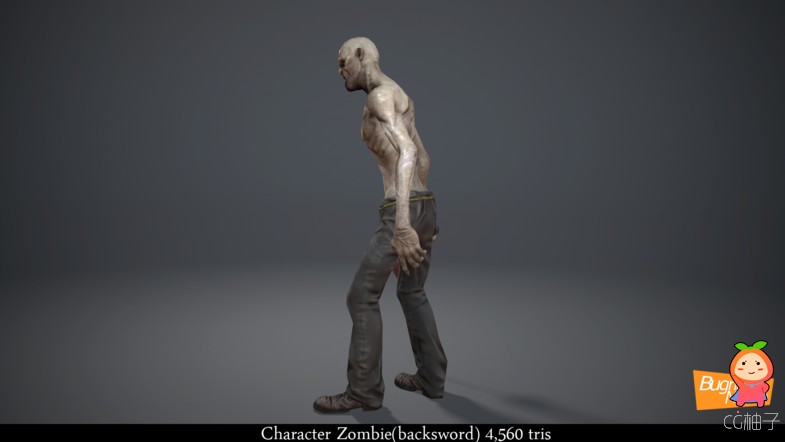 v Character Zombie(backsword) 1 unity3d asset U3D插件模型 ios开发