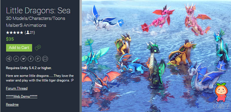 Little Dragons Sea 1.0 unity3d asset Unity3d插件下载 unity编辑器