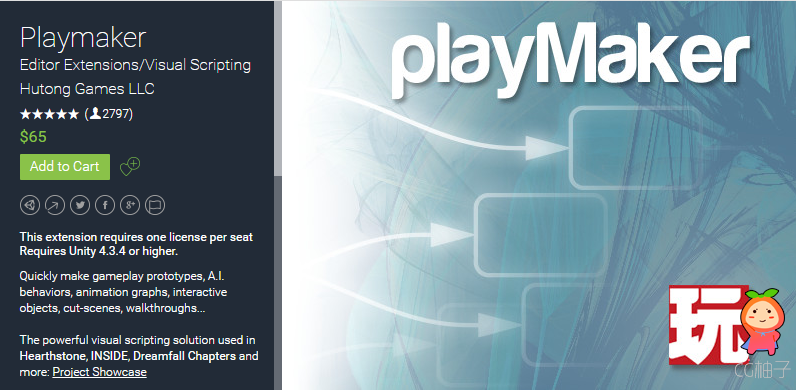 Playmaker 1.8.4 unity3d asset unitypackage插件 Unity3d教程