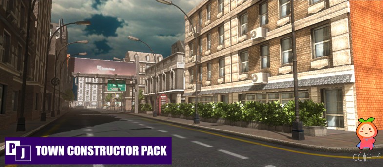 Town Constructor Pack 1.0 unity3d asset U3D插件模型 unity教程