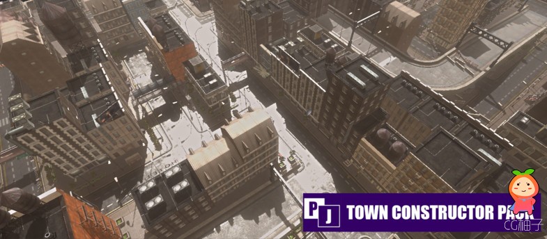 Town Constructor Pack 1.0 unity3d asset U3D插件模型 unity教程