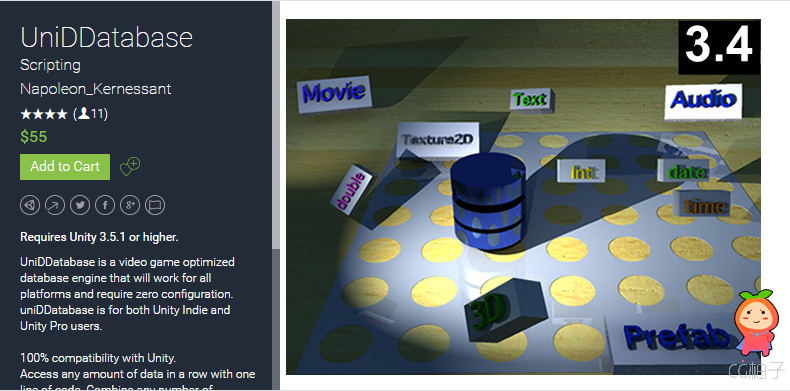 UniDDatabase 3.414 unity3d asset Unity3d插件论坛 unity教程