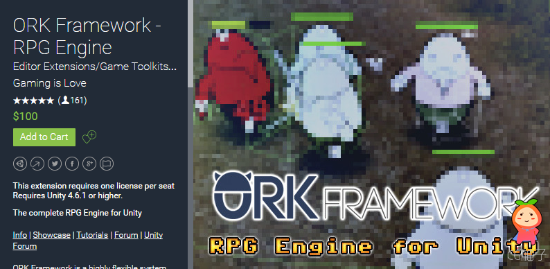 ORK Framework - RPG Engine 2.10.1 unity3d asset unity3d编辑器 U3D插件