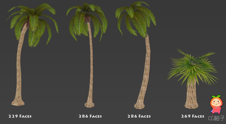 PBC Palm Pack 01 1.0 unity3d asset Unity3d插件模型 unity3d教程