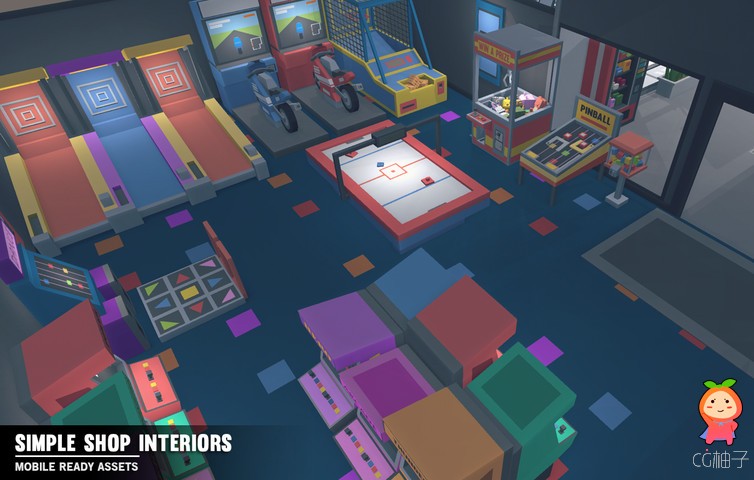 Simple Shop Interiors - Cartoon assets 1.0.1 unity3d asset U3D插件模型，Unity3d插件论坛