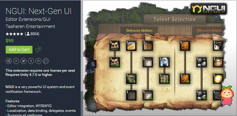 NGUI Next-Gen UI 3.11.3 unity3d asset Unity3d编辑器 U3D插件论坛