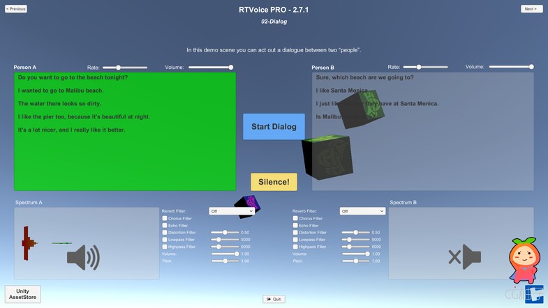 RT-Voice PRO 2.7.1 unity3d asset Unity3d编辑器下载 ios开发