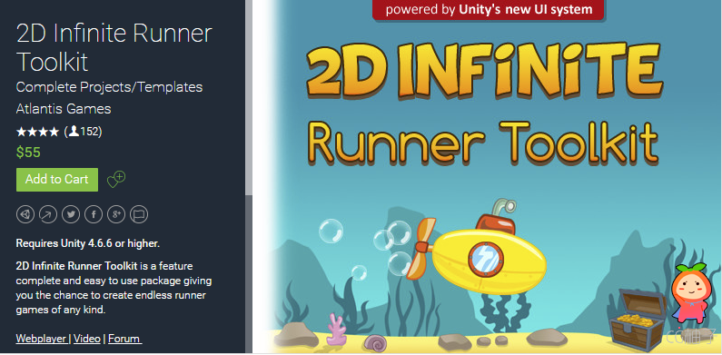 2D Infinite Runner Toolkit 2.4.2 unity3d asset unity3d下载 unity3d插件