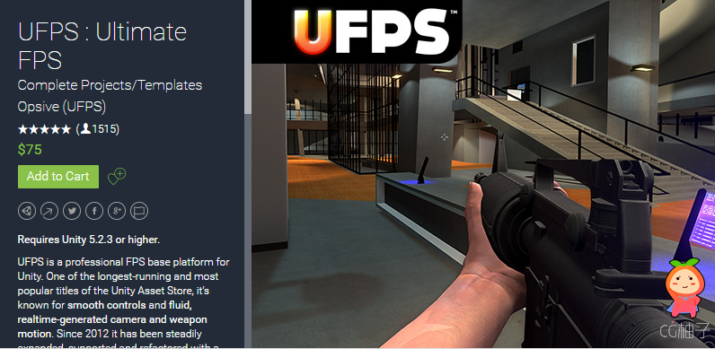 UFPS  Ultimate FPS 1.7.1 unity3d asset Unity3d官网 unity论坛