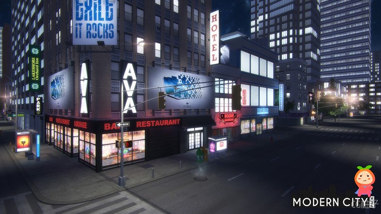 Modern City Pack 1.06 unity3d asset U3D插件模型 Unity3d教程