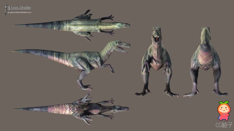 Dinosaur - Velociraptor 1.0 2016-7-15 unity3d asset U3D插件模型 ios开发