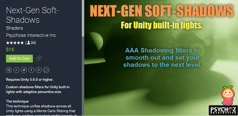 Next-Gen Soft-Shadows 1.1 unity3d asset unity编辑器 Unity3d插件