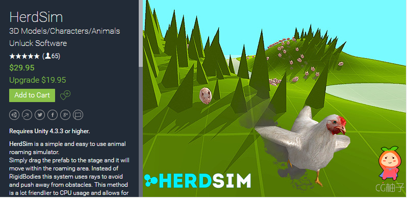 HerdSim 1.42 unity3d asset Unitypackage插件 Unity3d教程