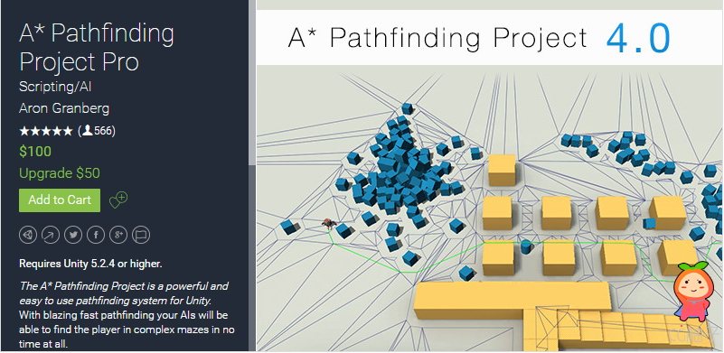 A Pathfinding Project Pro 4.0.10 unity3d asset Unity3d教程 U3D插件模型