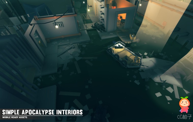 Simple Apocalypse Interiors - Cartoon Assets 1.01 unity3d asset U3D模型 Unity3d插件官网