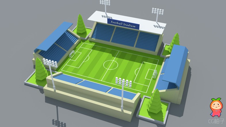  SimplePoly Stadium Kit 1.1 unity3d asset U3D模型 Unitypackage插件