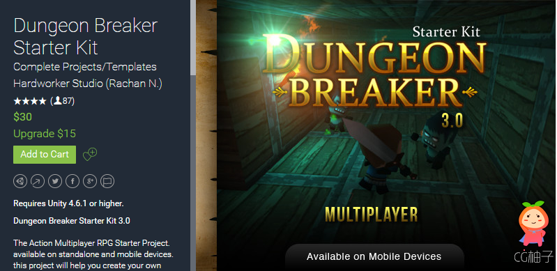 Dungeon Breaker Starter Kit 3.0f unity3d asset Unity3d shader下载 ios开发