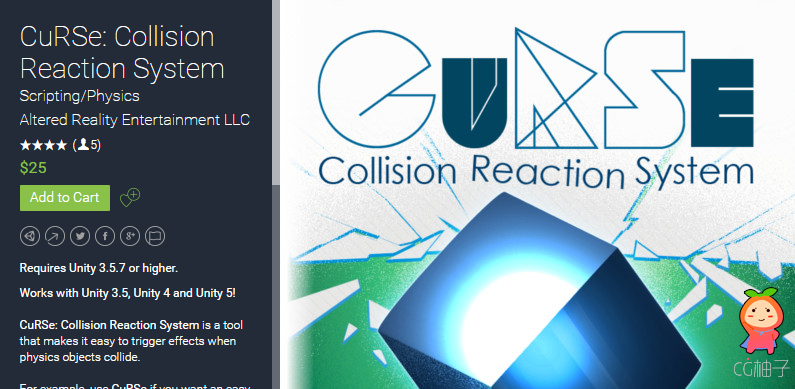 CuRSe Collision Reaction System 1.0.4 unity3d asset U3D插件 ios开发