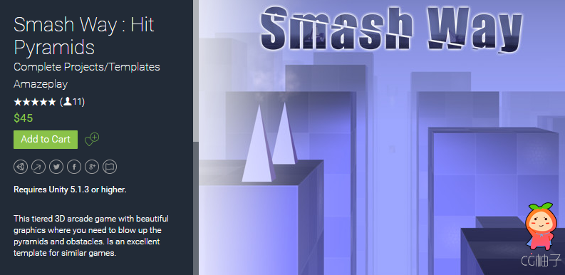 Smash Way  Hit Pyramids 1.1 unity3d asset Unity3d插件资源 unity3d论坛