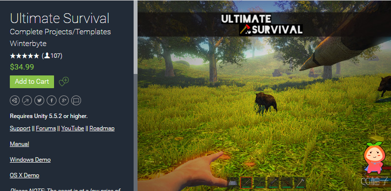 Ultimate Survival 0.12 unity3d asset U3D插件论坛 Unity3d教程、