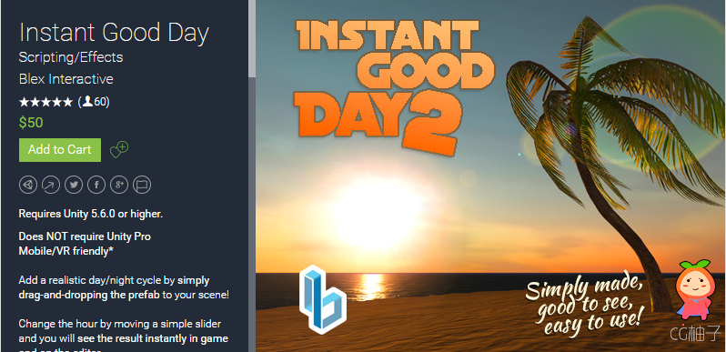  Instant Good Day 2.2.2 unity3d asset U3D插件下载 Unity3d shader下载