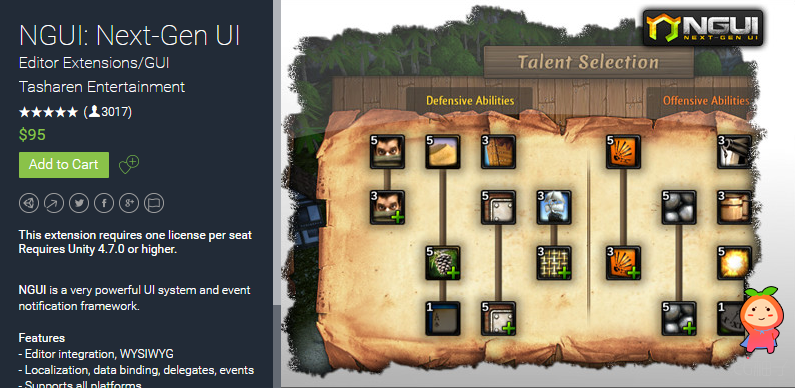 NGUI Next-Gen UI 3.11.4 unity3d asset U3D编辑器下载 Unitypackage插件