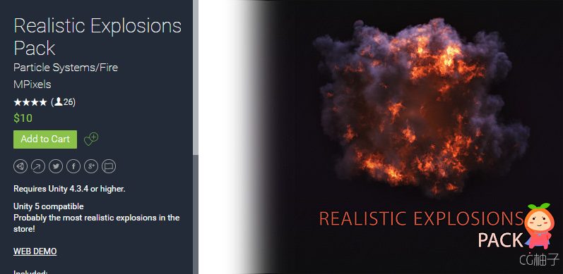 Realistic Explosions Pack 1.05 unity3d asset unity3d插件论坛 U3D插件
