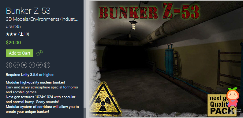 Bunker Z-53 1.02 unity3d asset Unity3d插件论坛 unity3d插件下载