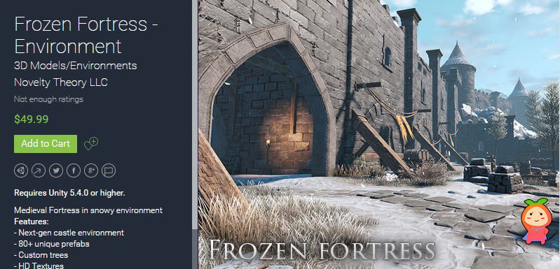 Frozen Fortress - Environment 1.0 unity3d asset Unitypackage插件模型，ios开发