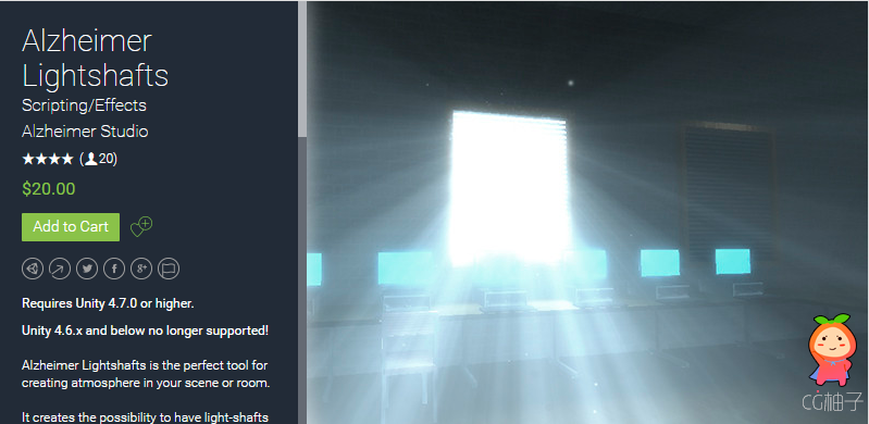 Alzheimer Lightshafts 2.9.1 unity3d asset unity3d编辑器 ios开发