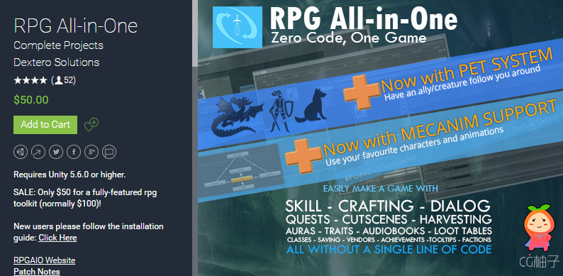 RPG All-in-One 1.2.2 unity3d asset unitypackage插件下载 Unity3d shader下载