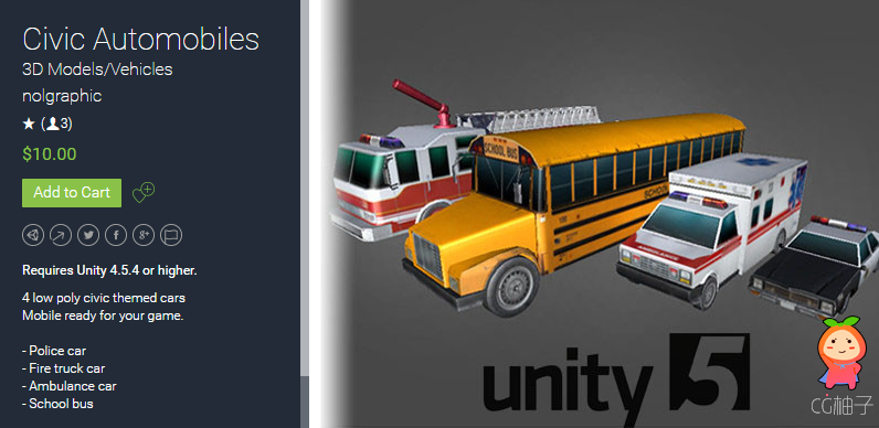 Civic Automobiles 1.0 unity3d asset Unity3d论坛 unity3d教程