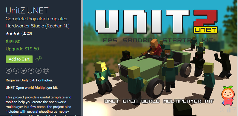 UnitZ UNET 1.0c unity3d asset unitypackage插件论坛 Unity官网