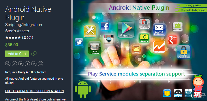 Android Native Plugin 9.720 unity3d asset unitypackage插件 ios开发