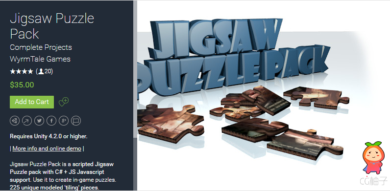 Jigsaw Puzzle Pack 5.0 unity3d asset Unitypackage插件 unity3d官网