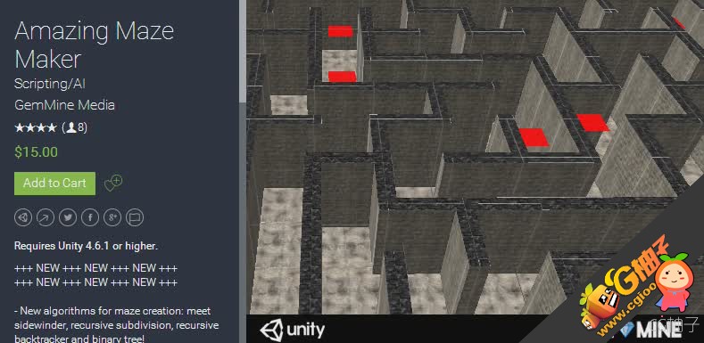 Amazing Maze Maker 2.0 unity3d asset unity3d官网 Unity3d编辑器