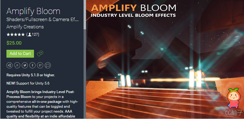 Amplify Bloom 1.1.2 unity3d asset Unitypackage插件下载 unity3d官网