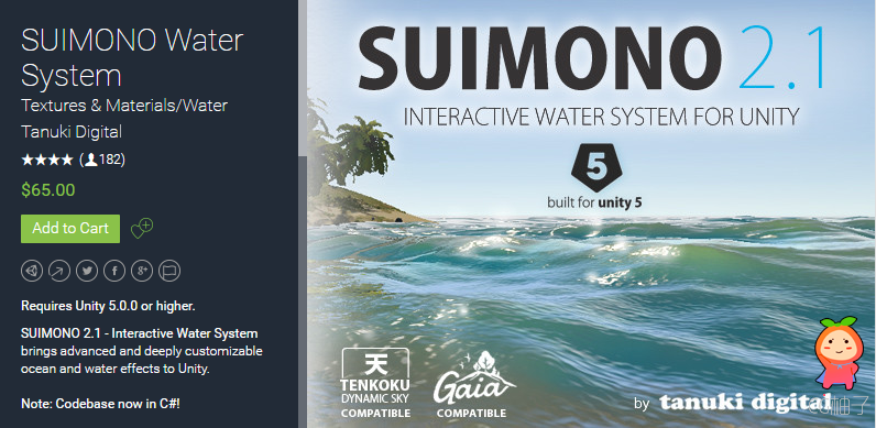 SUIMONO Water System 2.1.4 (Jul 17, 2017) unity3d asset unity3d插件，Unitypackage插件论坛。