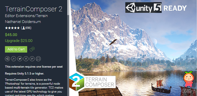 TerrainComposer 2 v2.58 unity3d asset unity3d编辑器下载 U3D插件