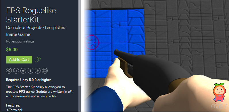 FPS Roguelike StarterKit 1.21 unity3d asset unity3d shader下载 unity插件