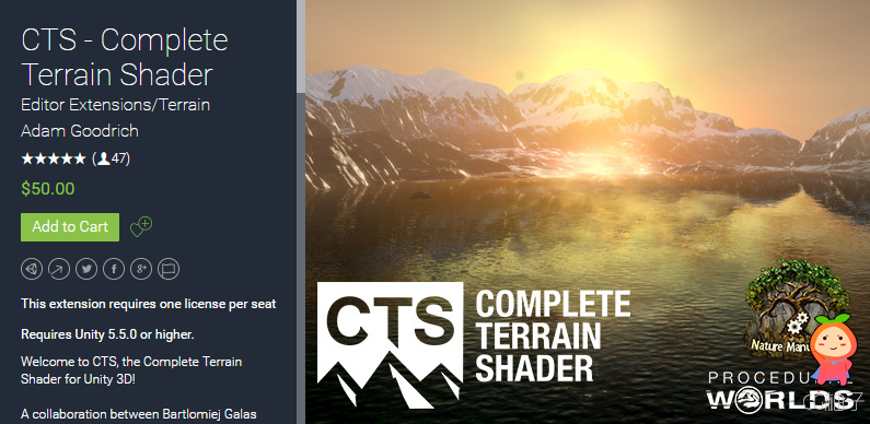 CTS - Complete Terrain Shader 1.1.0 unity3d asset unity3d编辑器 ios开发