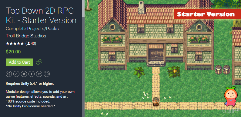 Top Down 2D RPG Kit - Starter Version 1.3.6.1 unity3d asset Unity插件下载，unitypackage插件论坛。 .. ...